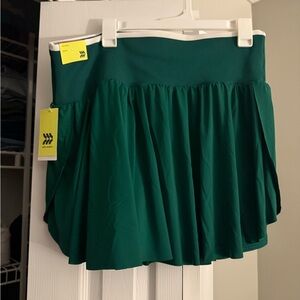 Stylish Green Athletic Skirt